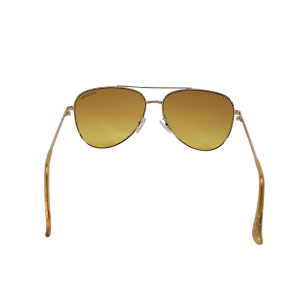 Steve Madden SANTANA Metal Aviator Sunglasses - Gold / Crystal Yellow - NWT - Picture 7 of 8